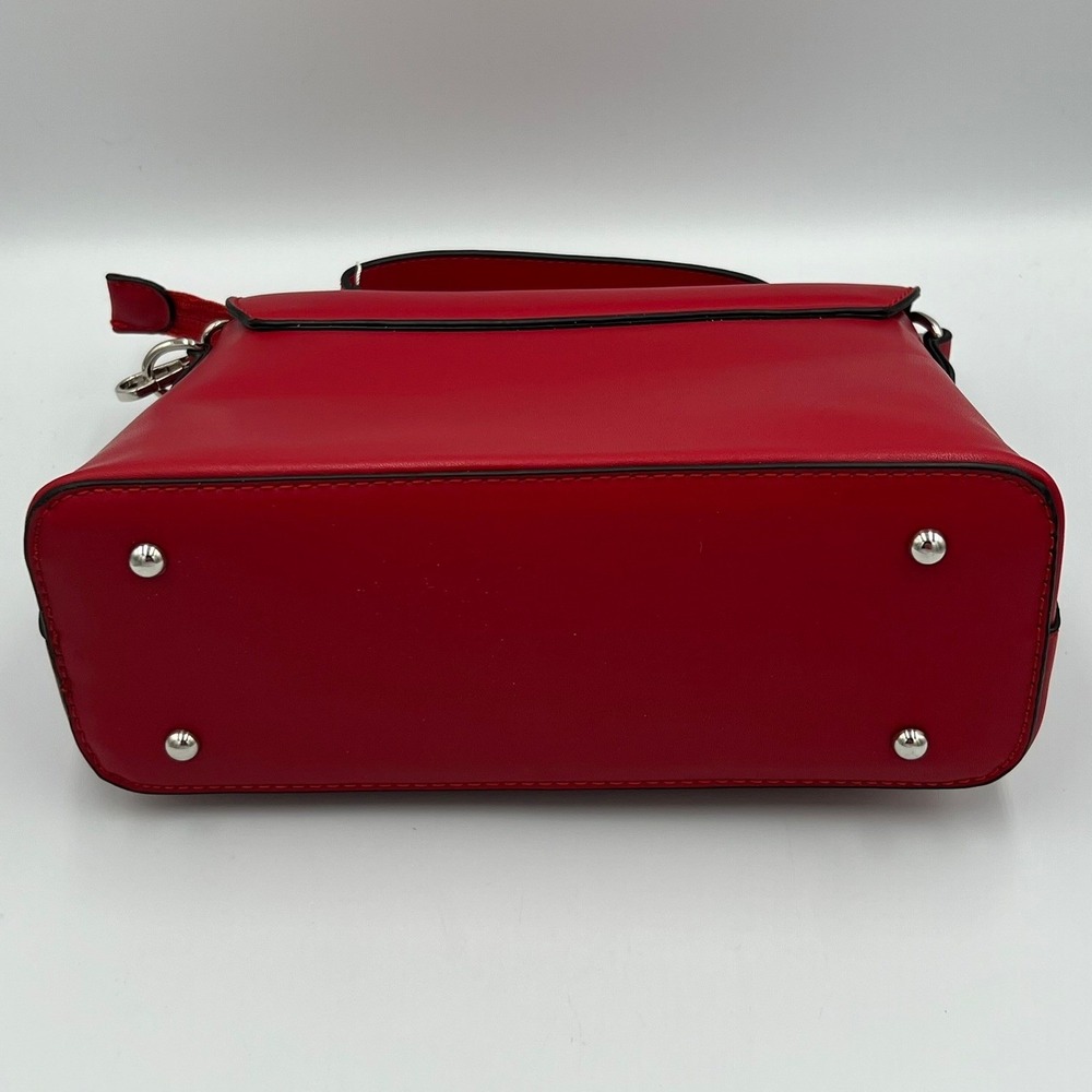 Isabelle Satchel Women OS‎ Red Brand New Vegan Leather Top Handle Bag IBS0826 - Picture 5 of 12